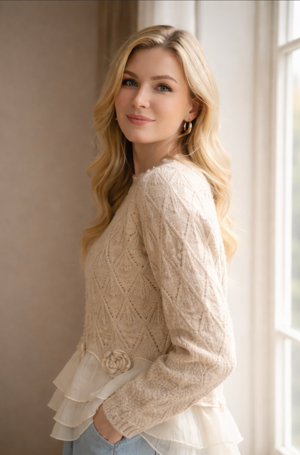 Ashley - kardigan s volány