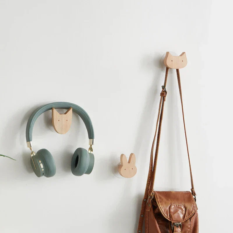 NordicPals - Ganci da Parete con Animali in Legno