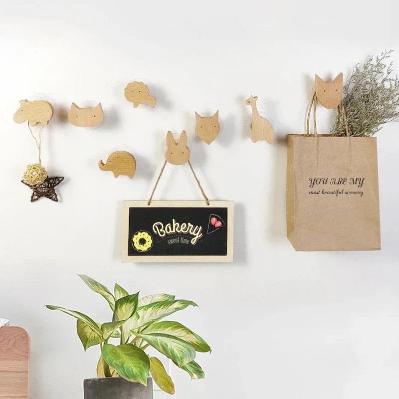 NordicPals - Ganci da Parete con Animali in Legno