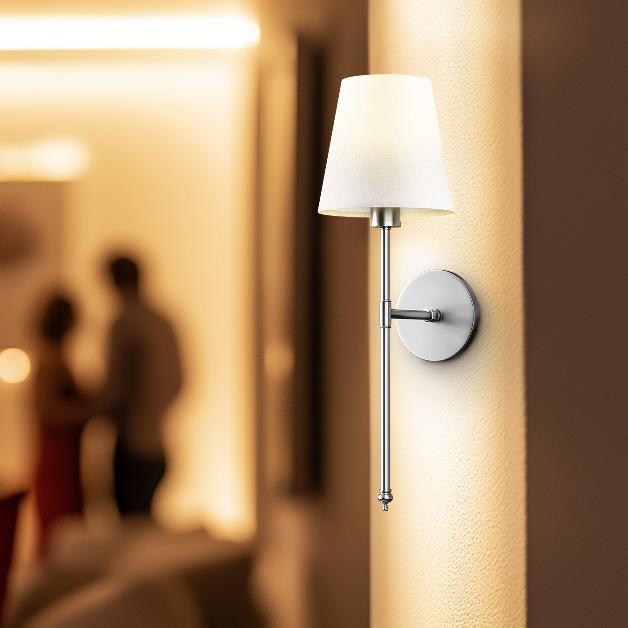 LuxeGlow – Bezdrátová nástěnná lampa (sconce)