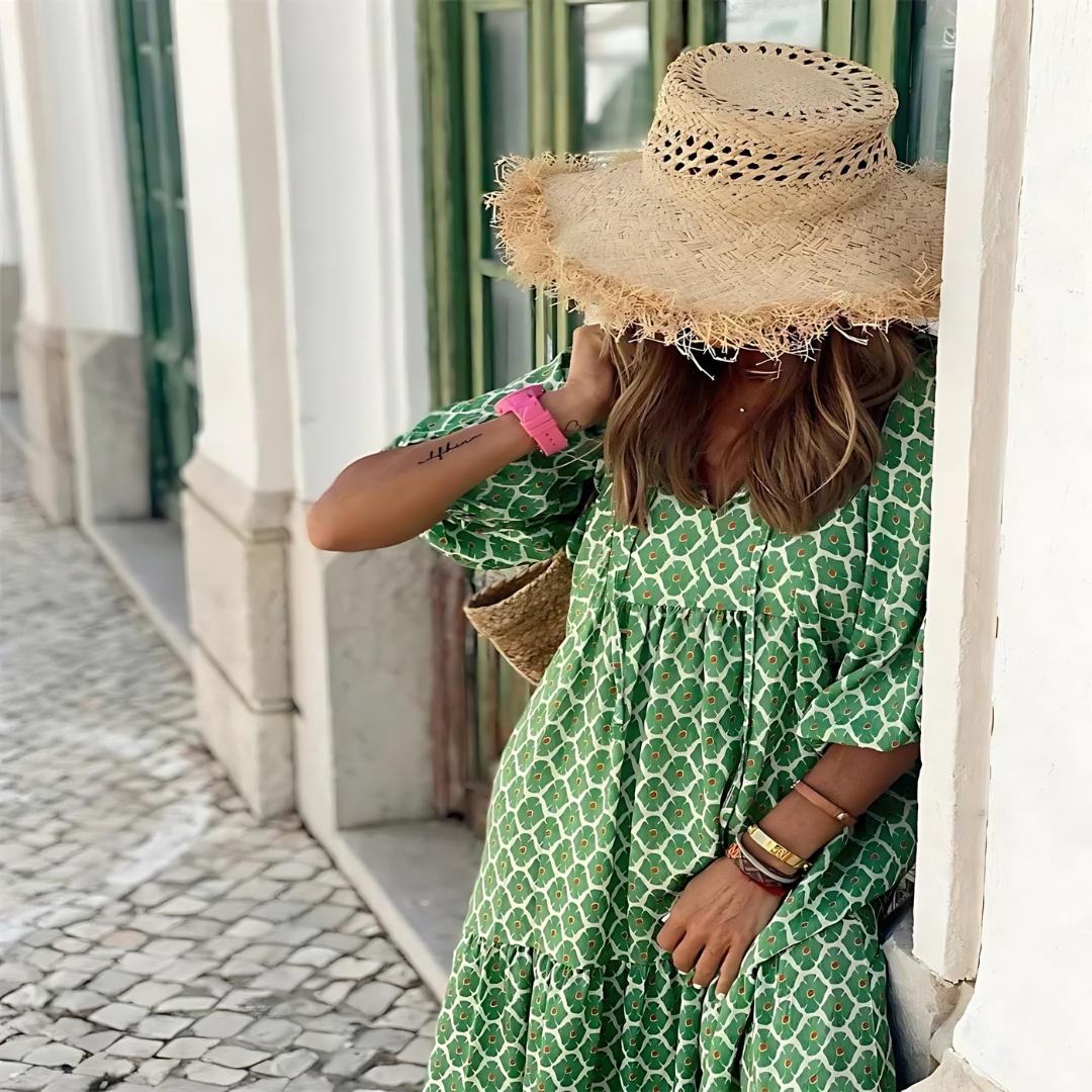Sabine - Boho chic dámské maxi šaty