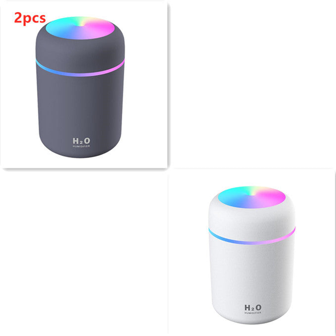 USB Cool Mist Humidifier with LED Light for Bedroom and Desk