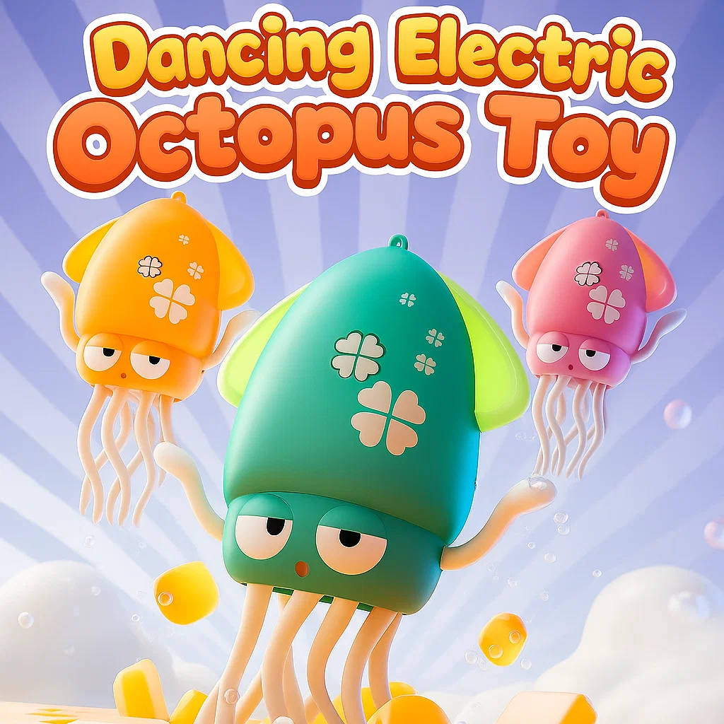 Interactive Dancing Octopus Toy with Lights and Music