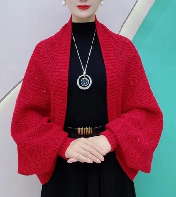 Cardigan aperto Chameleon Wrap frontale aperto