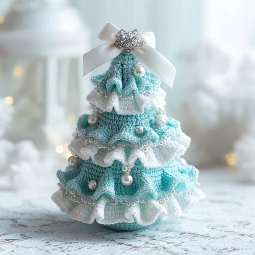 TwinkleStitch – Ručně háčkovaná vánoční ozdoba na stromeček