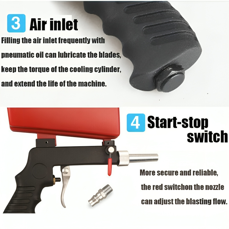 PowerJet Sandblasting Gun – Precision Abrasive Cleaning Tool