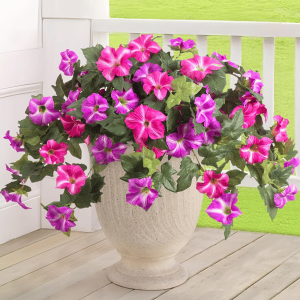 EverBloom Artificial Petunias – Lush Hanging Floral Décor