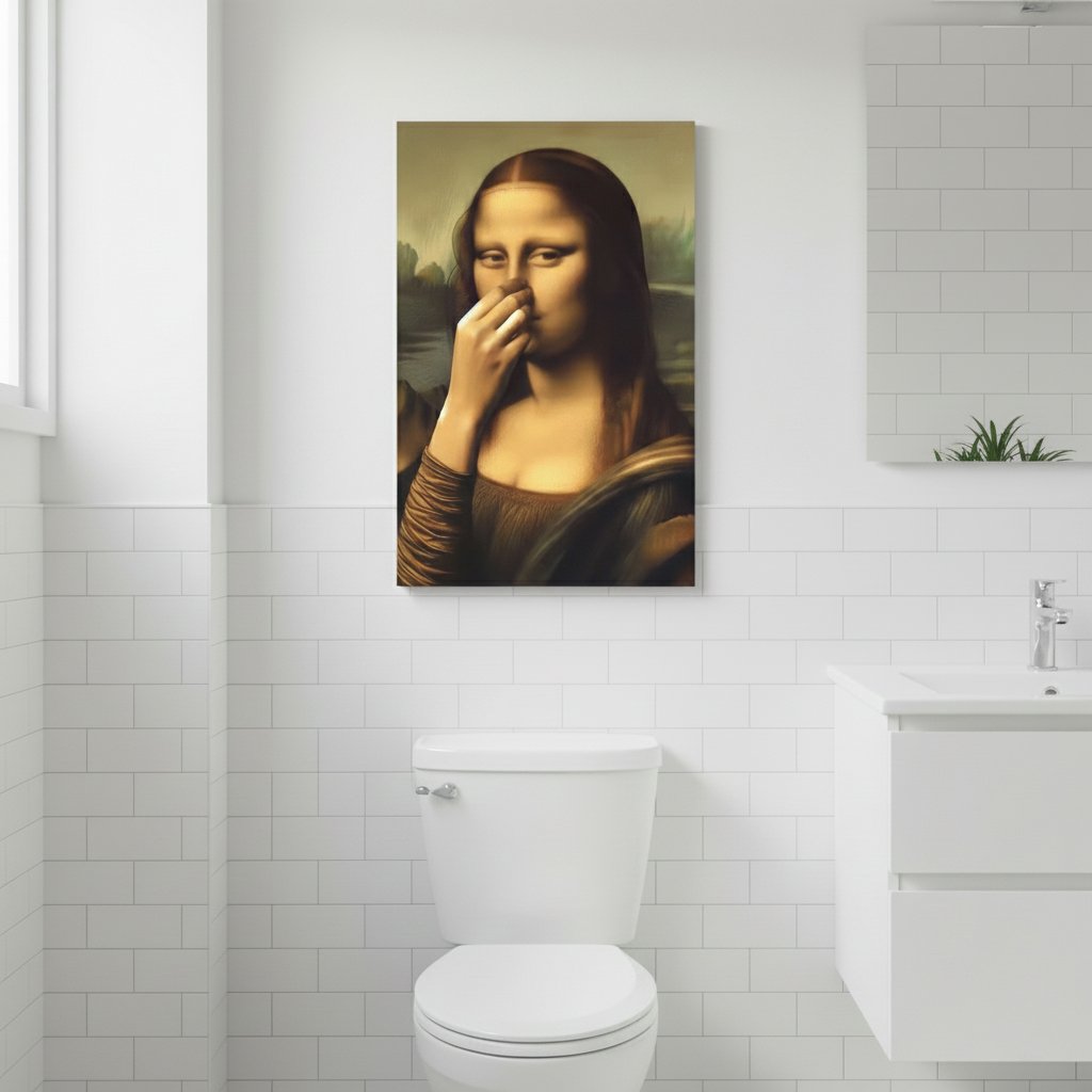 SmirkLisa - Funny Mona Lisa Wall Art for Modern Decor
