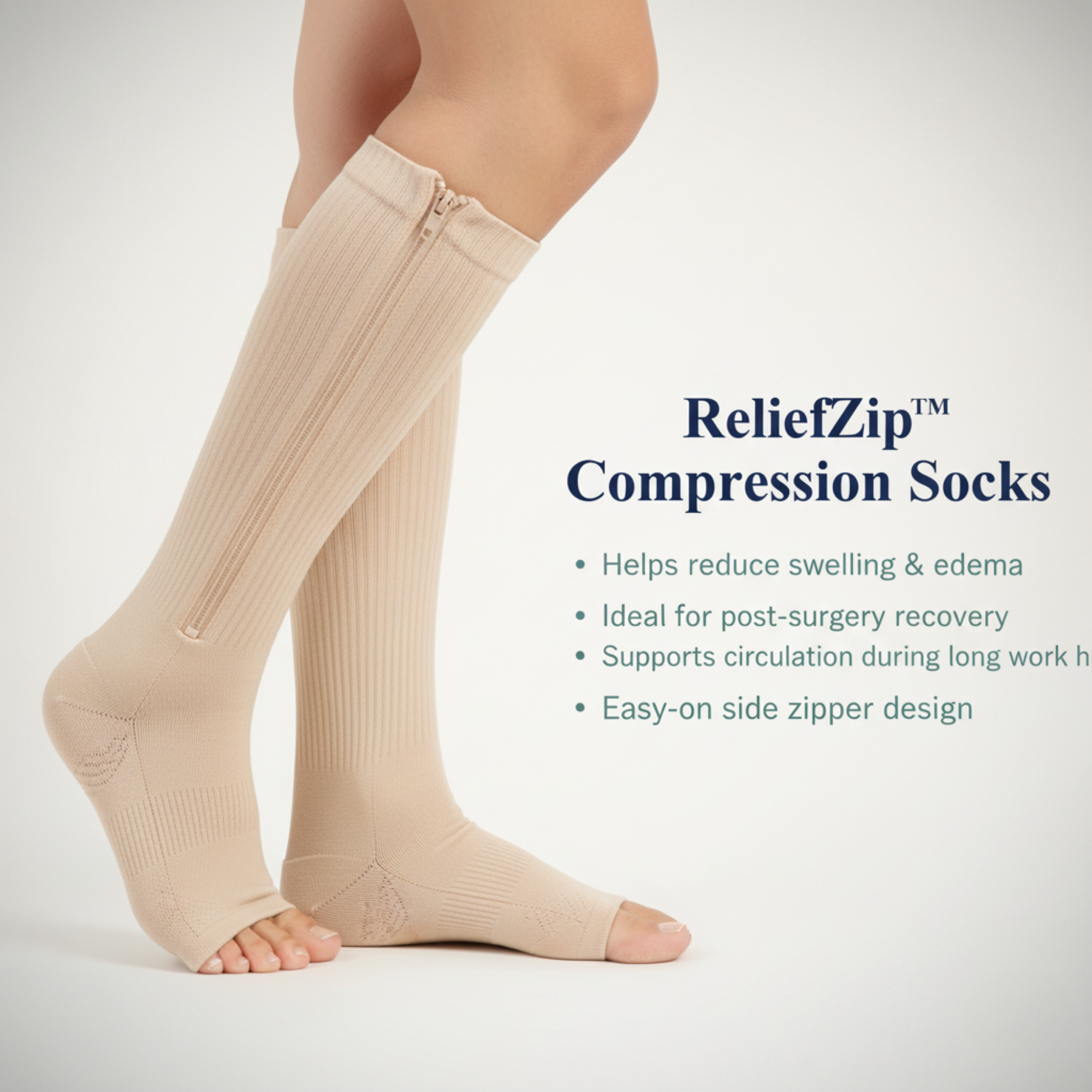 FlexSupport - Zipper Compression Socks