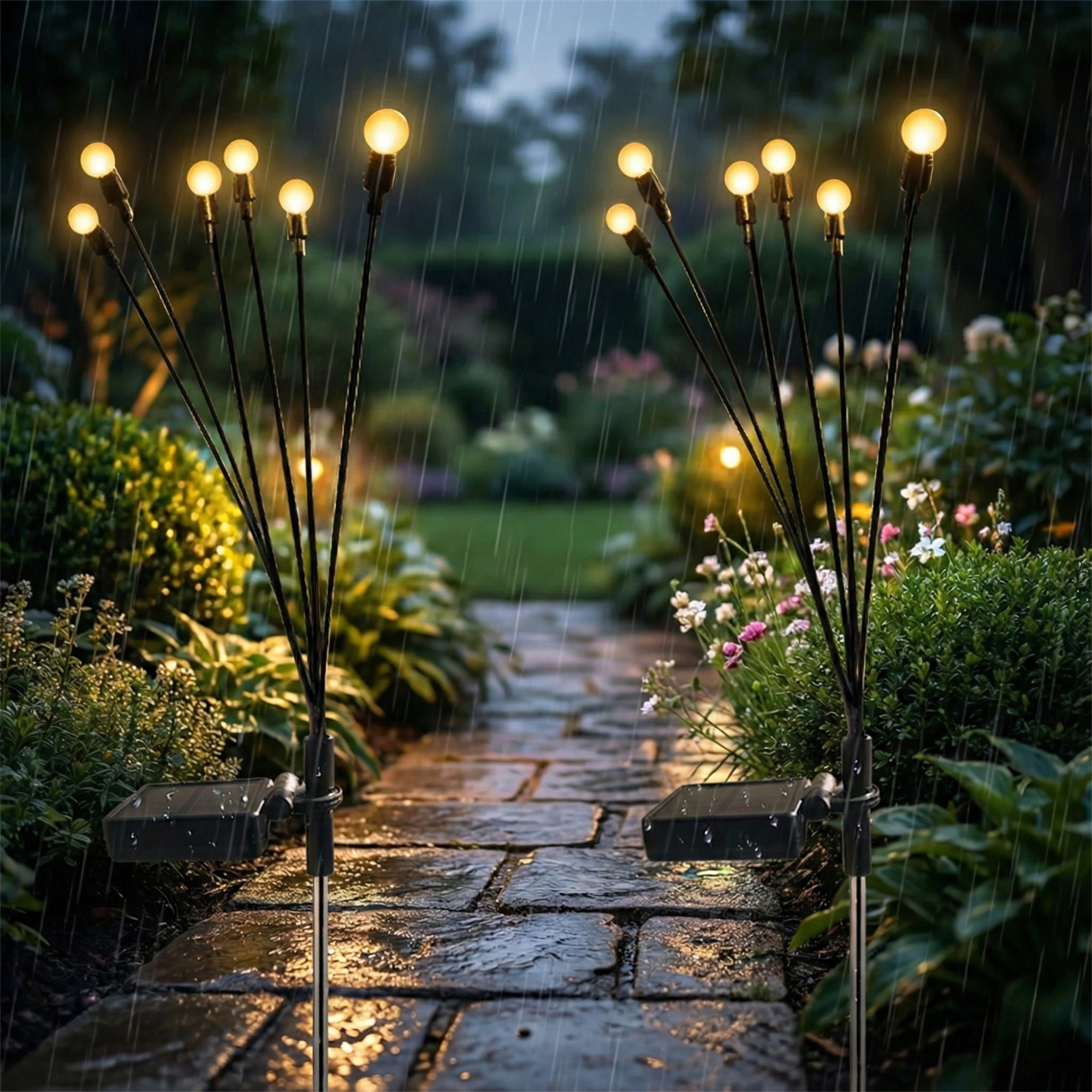 GlowBurst - Solar Garden Firework Lights