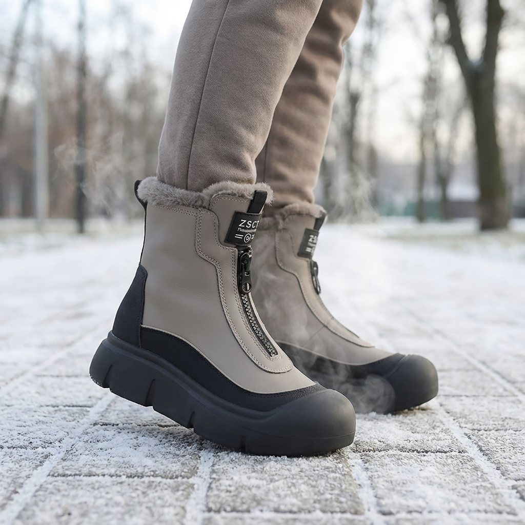 Side-Zip Winter Boots with Warm Lined Interior