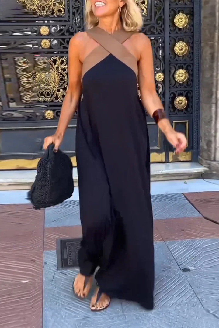 GlowGoddess— Sleeveless Halter Jumpsuit