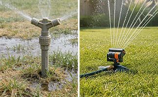 Adjustable Oscillating Lawn Sprinkler for Garden & Yard Watering