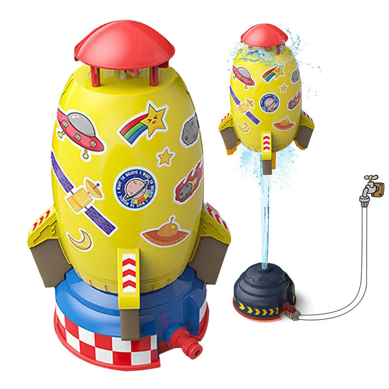 Rocket Water Sprinkler Toy for Outdoor Backyard Summer Play