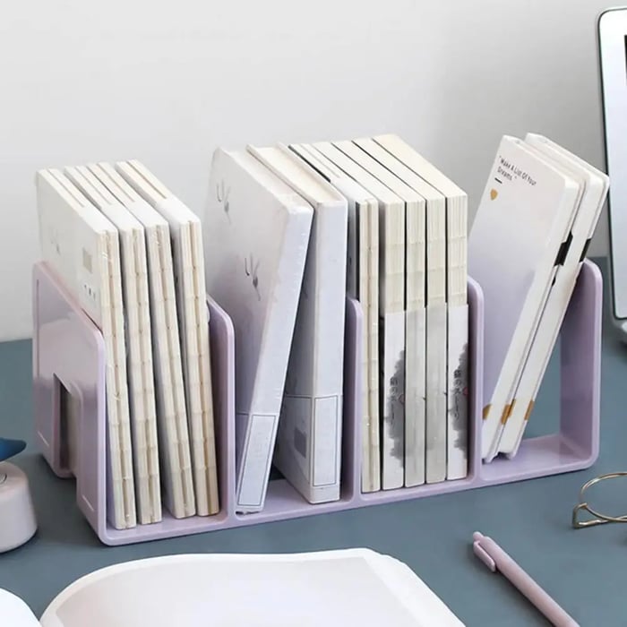 FlexiShelf - Adjustable Desk Book Organizer