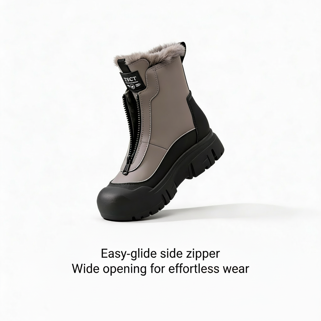 Side-Zip Winter Boots with Warm Lined Interior