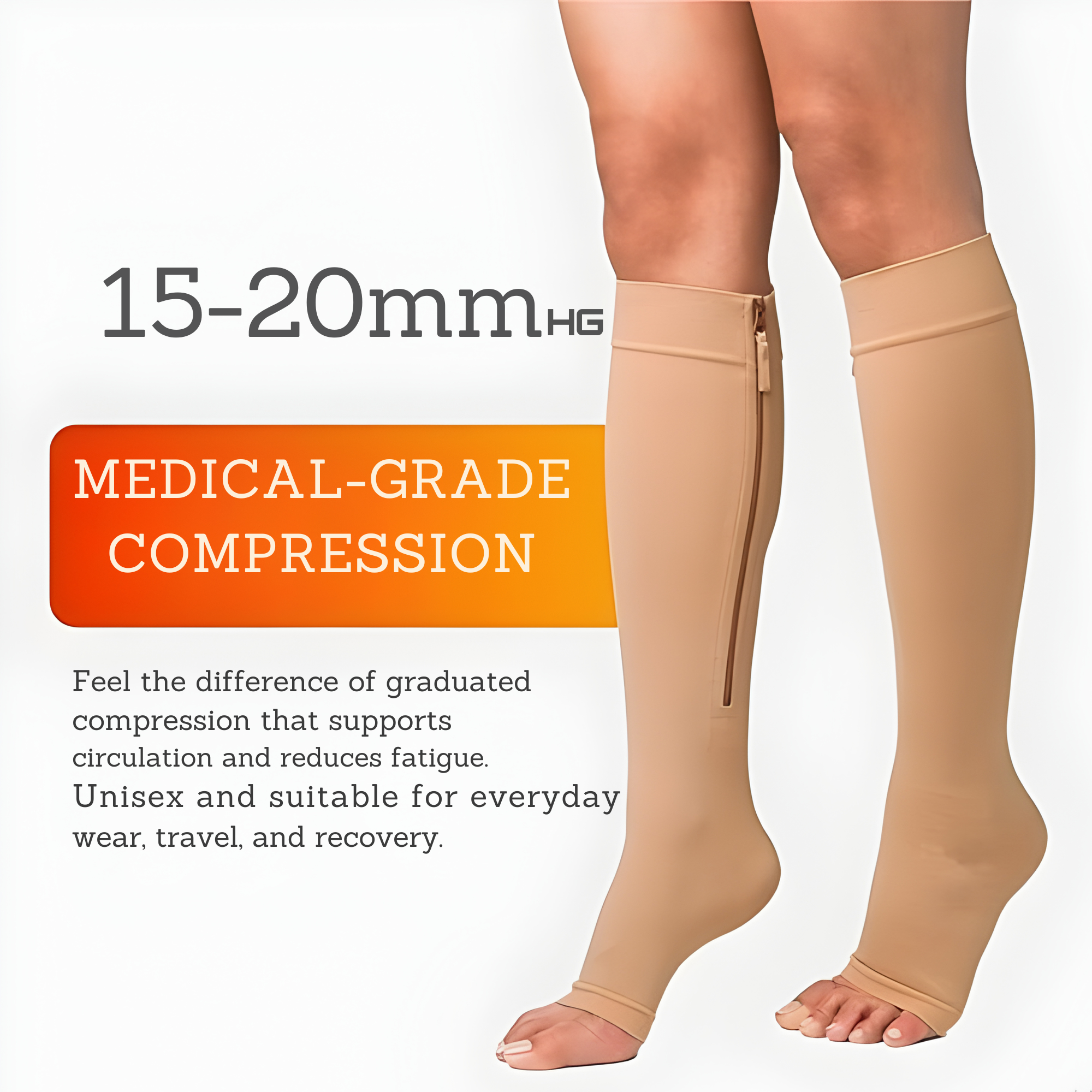 FlexSupport - Zipper Compression Socks