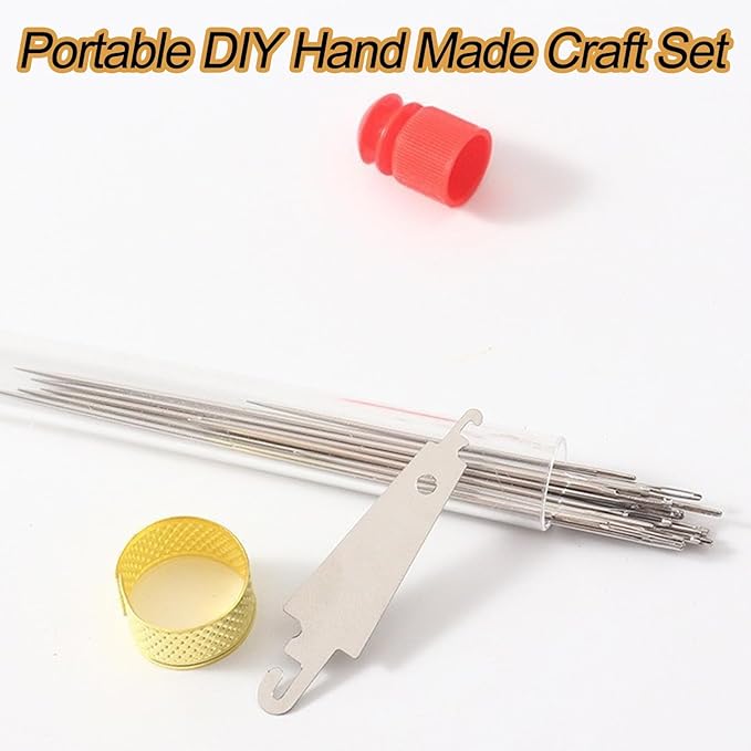 Effortless-Thread Needle Kit – 37-Piece Self-Threading Set