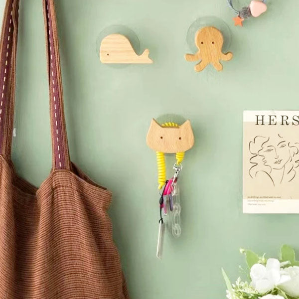 NordicPals - Ganci da Parete con Animali in Legno