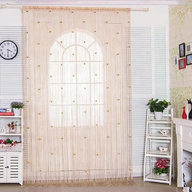 FloralGrace Decorative Rose String Curtains