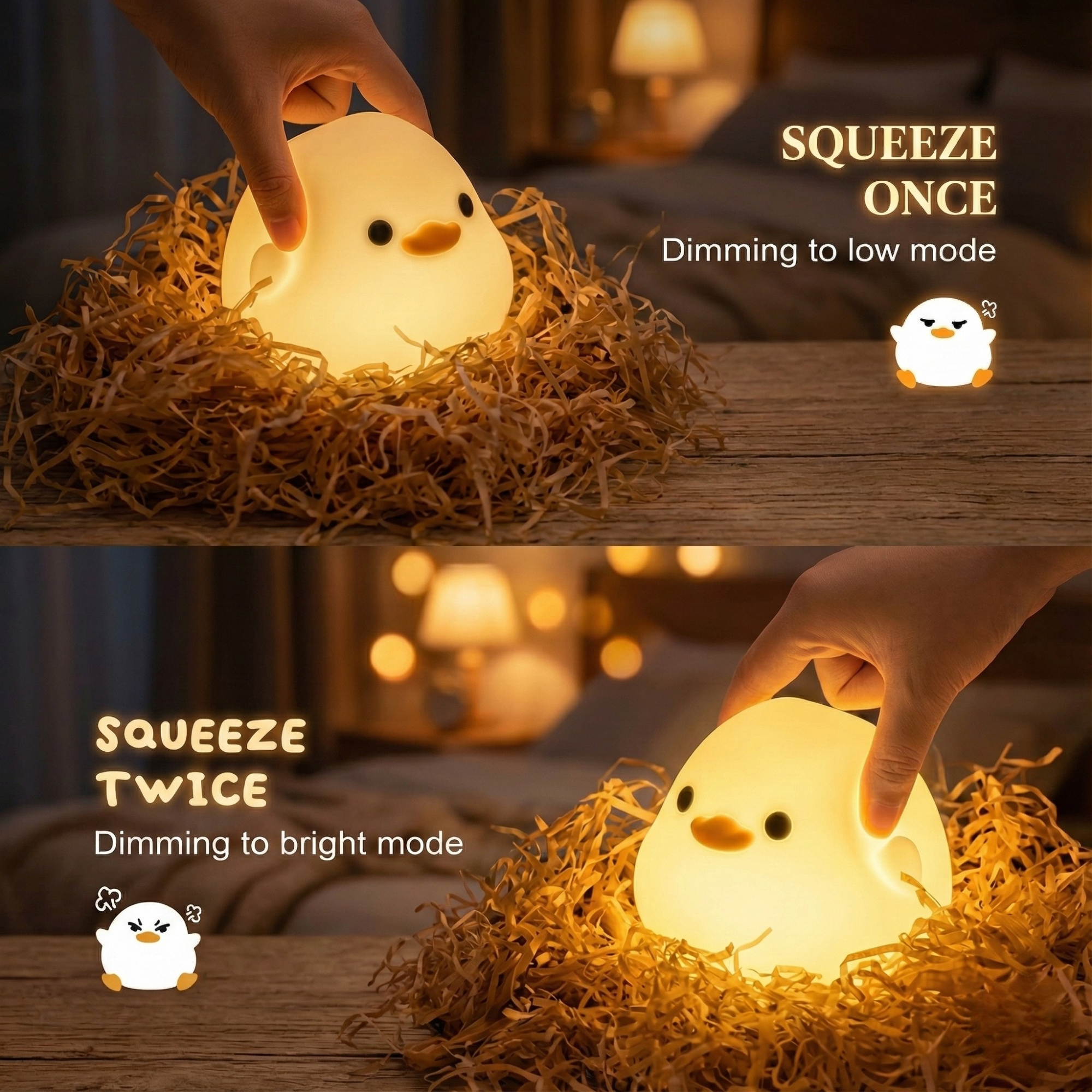 GlowNest - LED Night Light Lamp