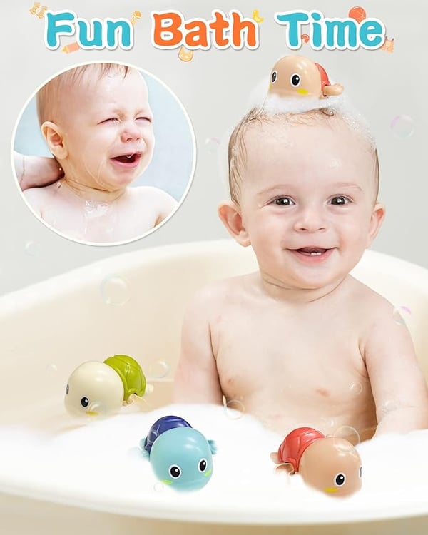 TinyTide - Floating Turtle Bath Toy Set