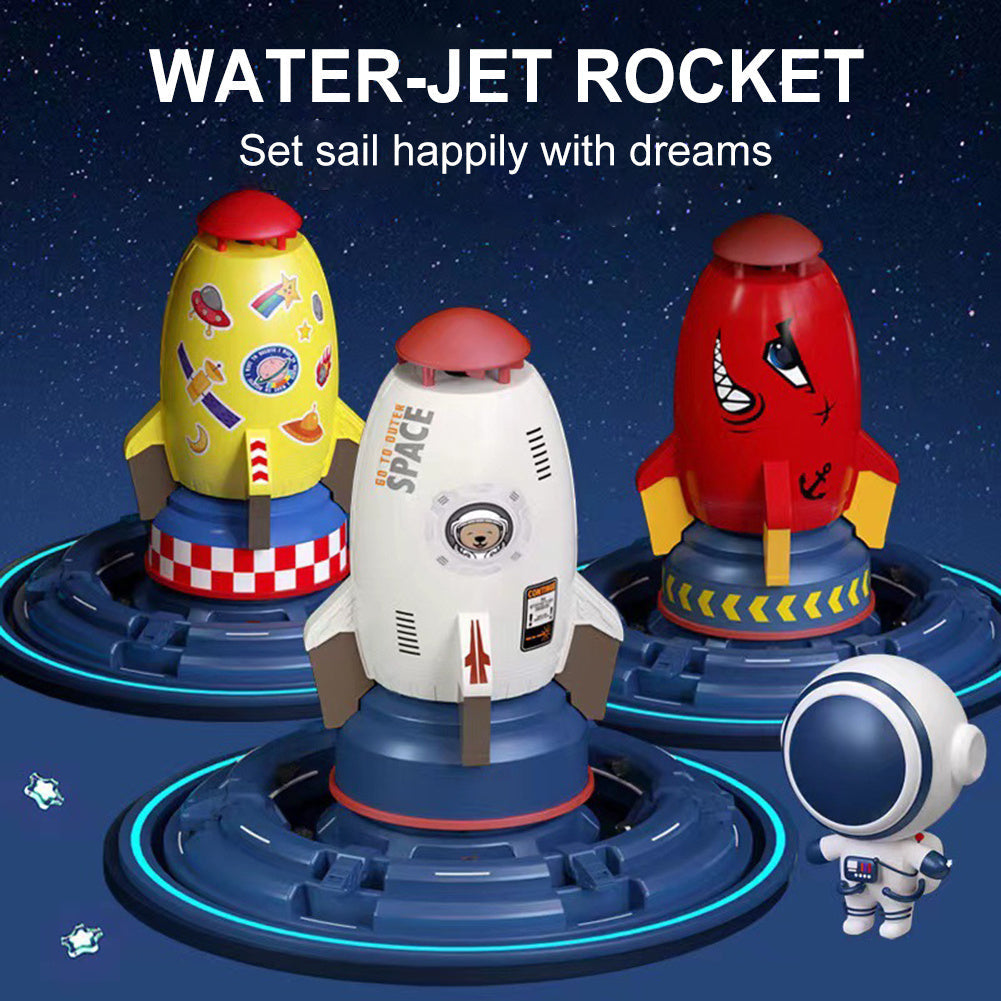 Rocket Water Sprinkler Toy for Outdoor Backyard Summer Play