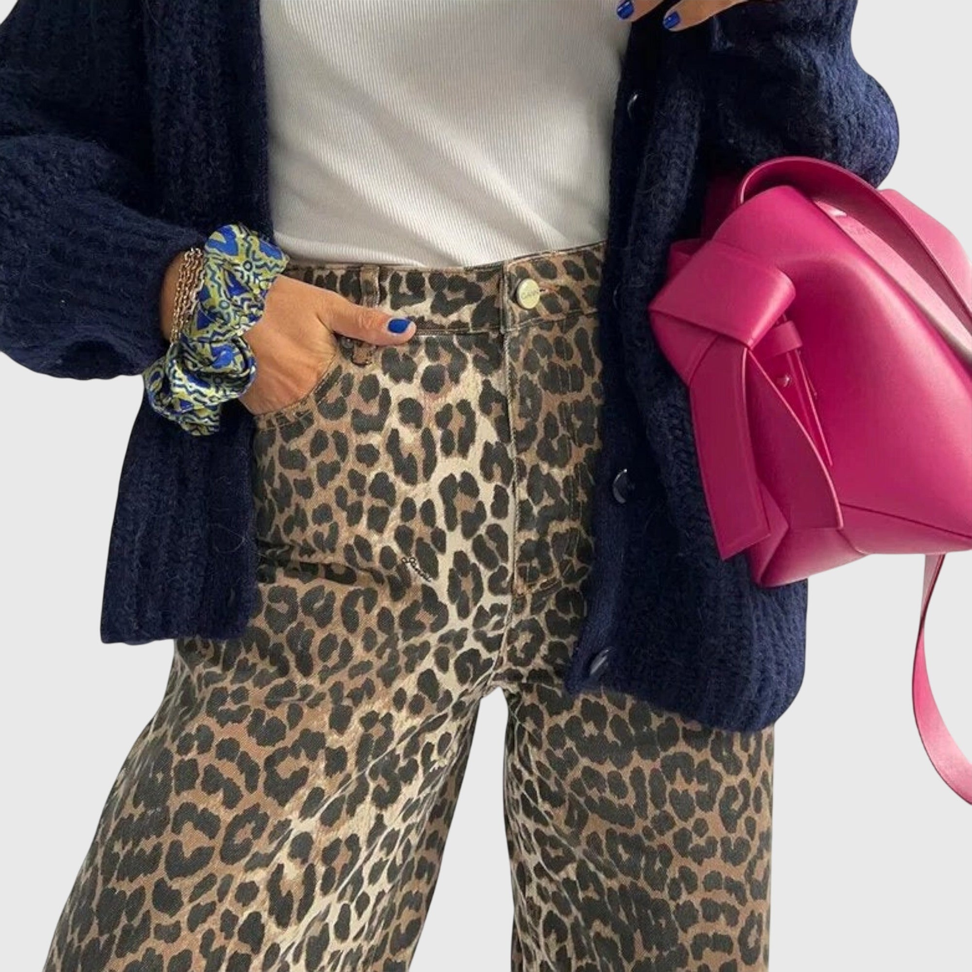 Chandra - vintage džíny s leopardím vzorem