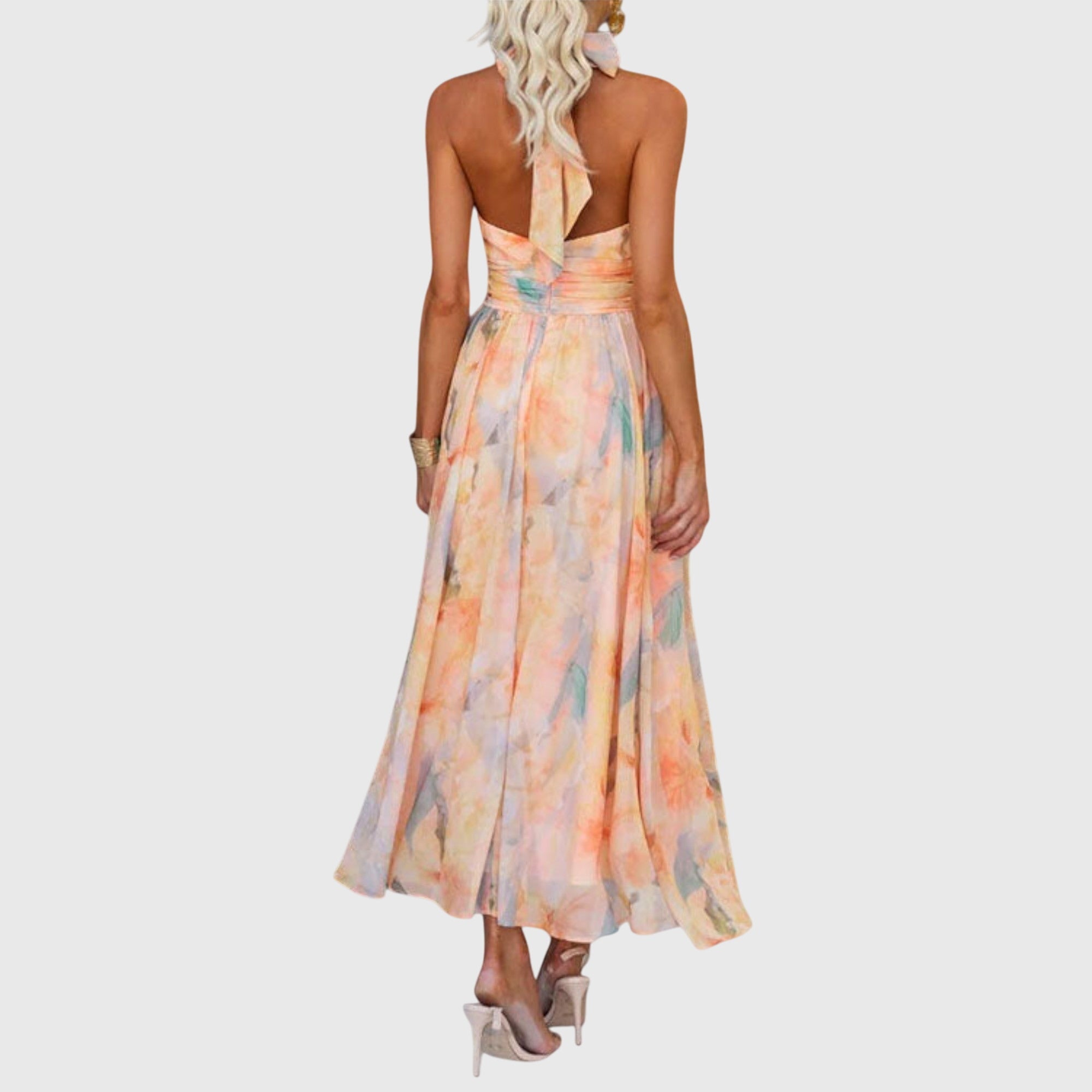 Halter - Elegantní dámské maxi šaty