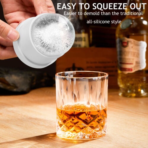 FrostVibe — forma na velké kulaté ledové koule do whiskey a koktejlů