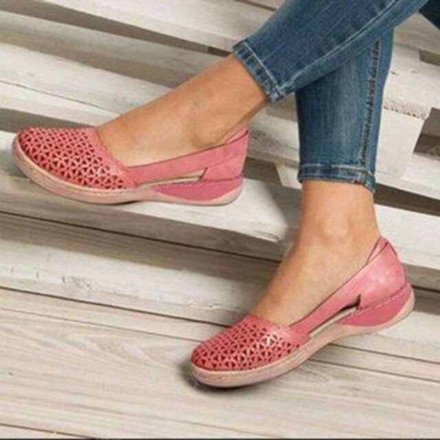 Women's Cutout Slip-On Comfort Sandals for Everyday Wear