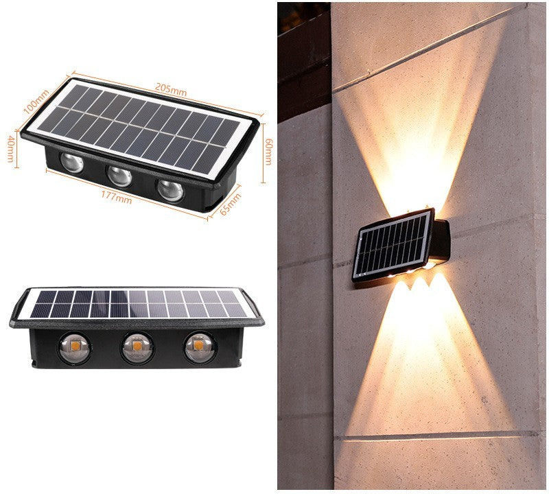 Solar LED Wall Light for Garden Patio Fence and Outdoor Lighting