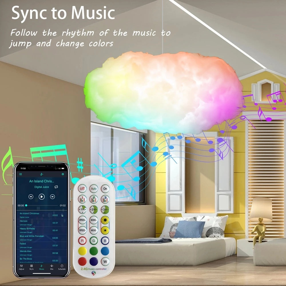 RGB Cloud LED Light with App Control and Music Sync