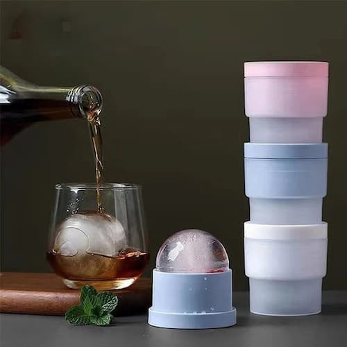 FrostVibe — forma na velké kulaté ledové koule do whiskey a koktejlů