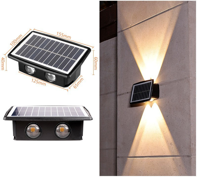 Solar LED Wall Light for Garden Patio Fence and Outdoor Lighting