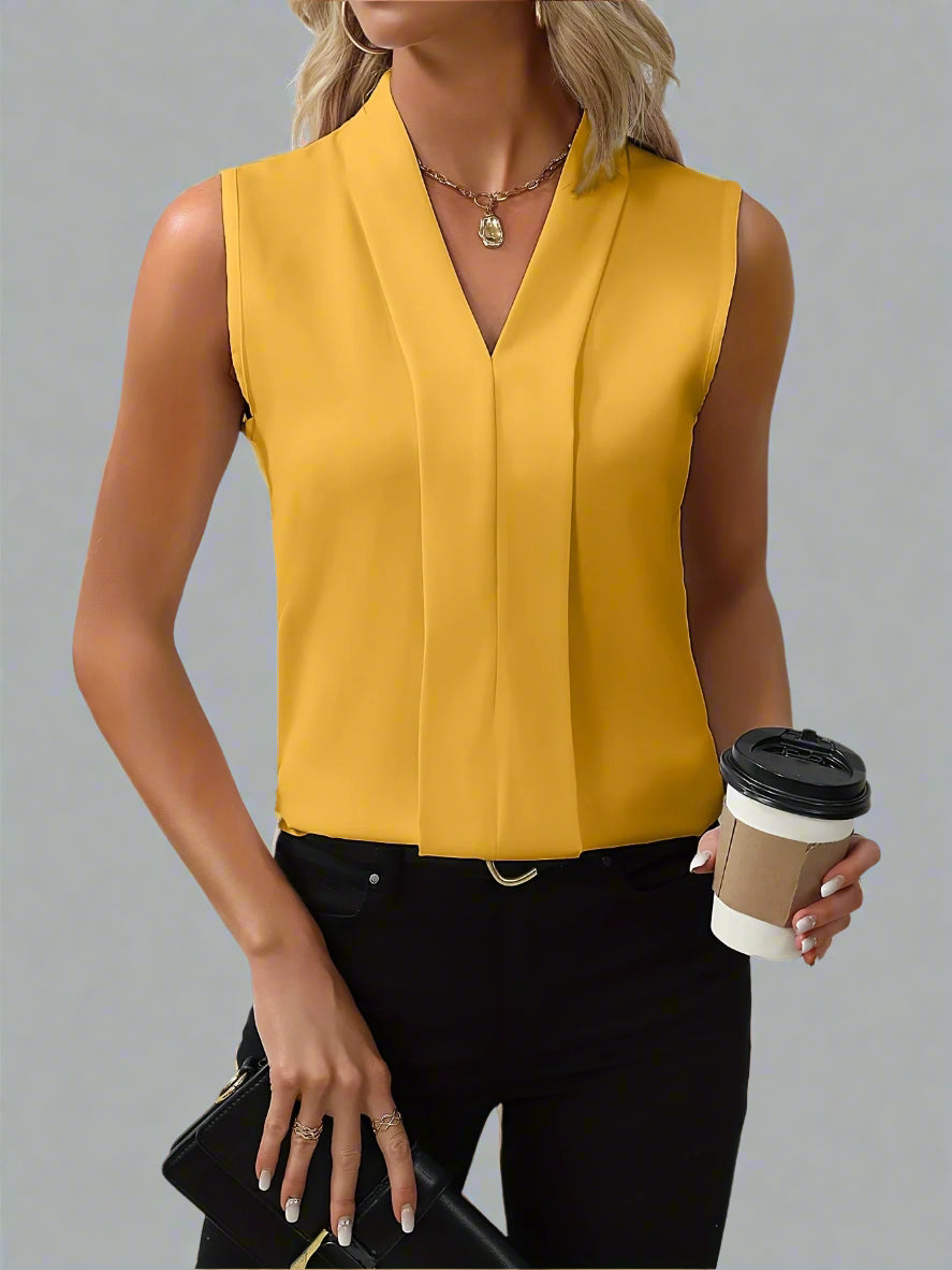 Blake - Sleeveless V-Neck Blouse