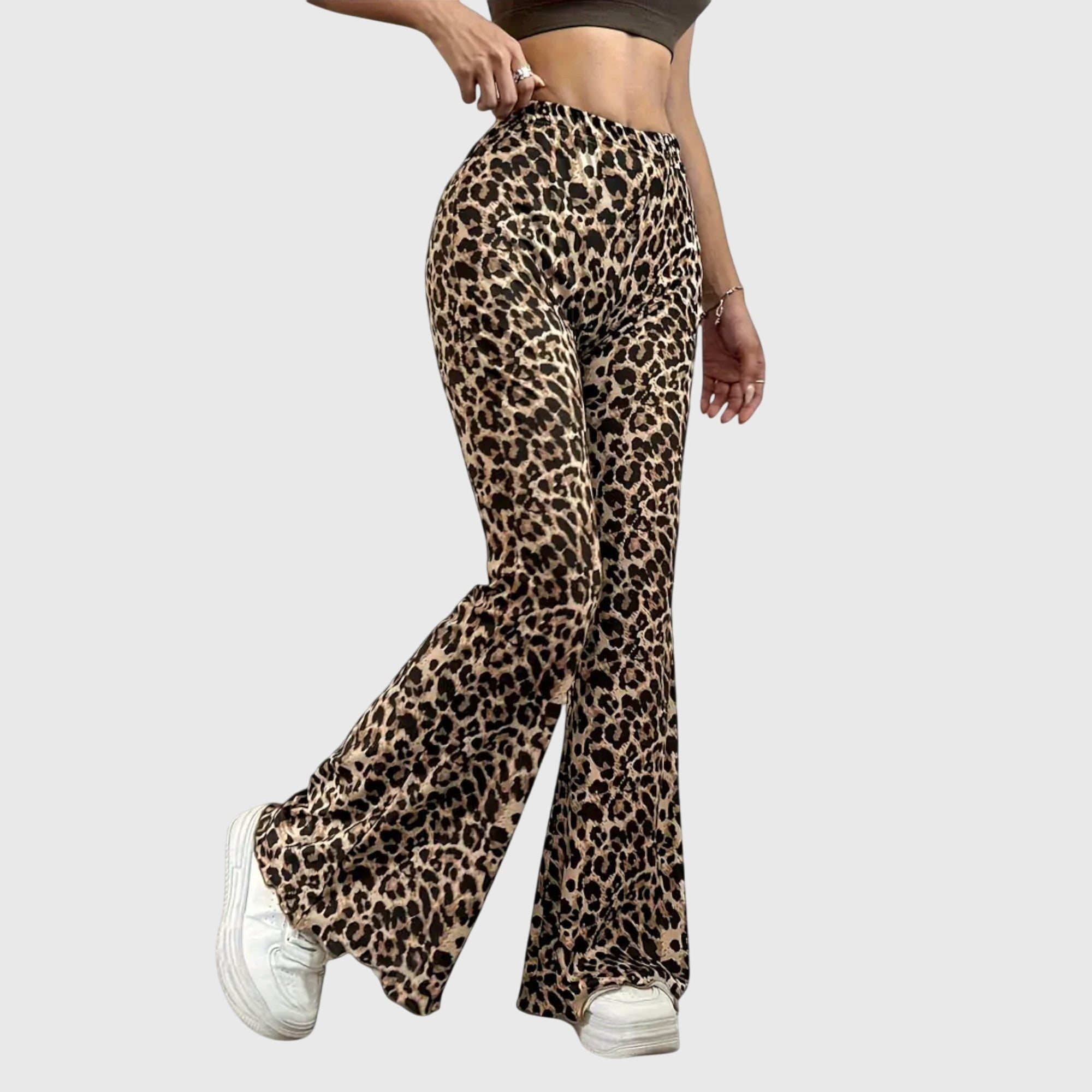 Aliyah - Leopard Bootcut Pants