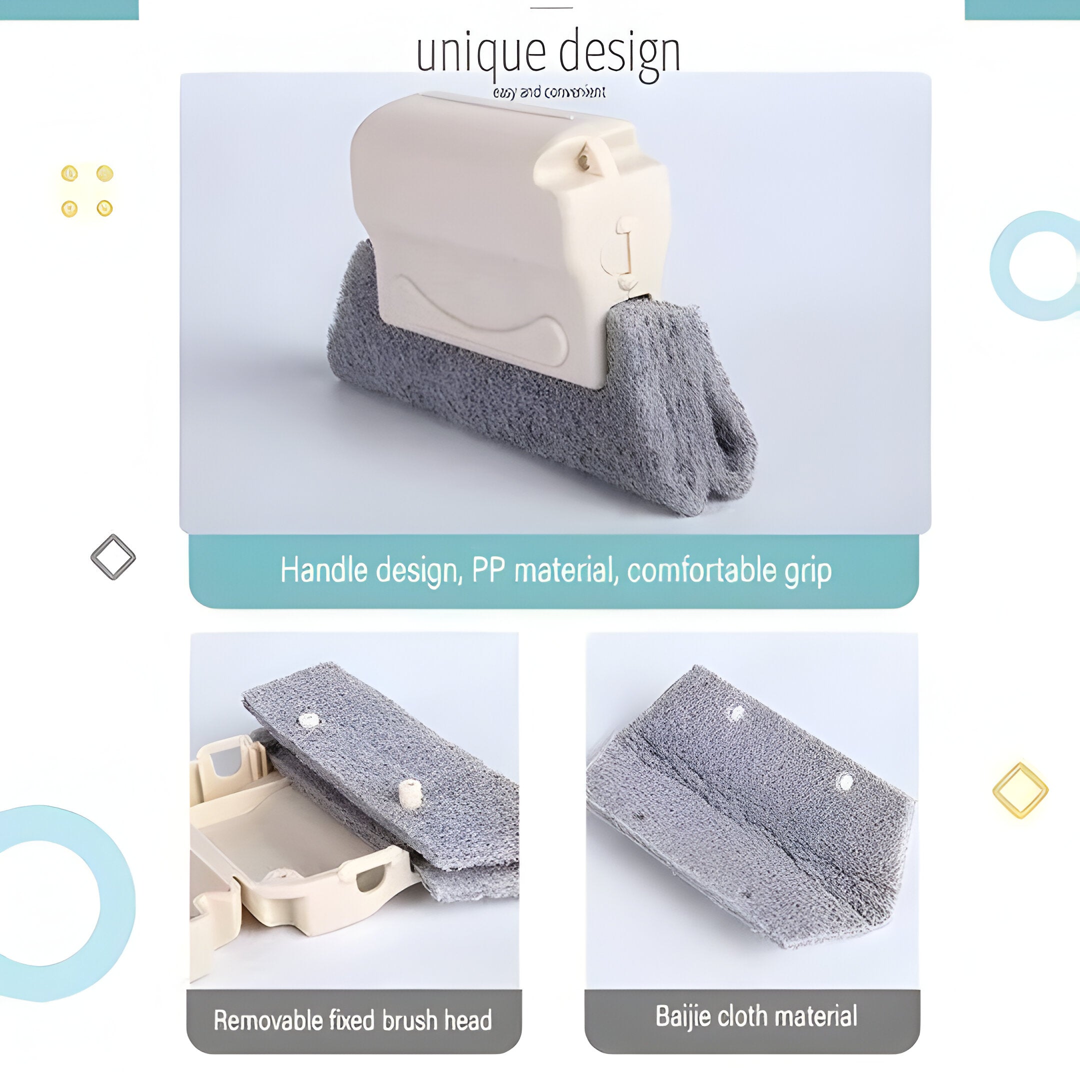 VistaClean - Precision Corner & Window Cleaning Brush