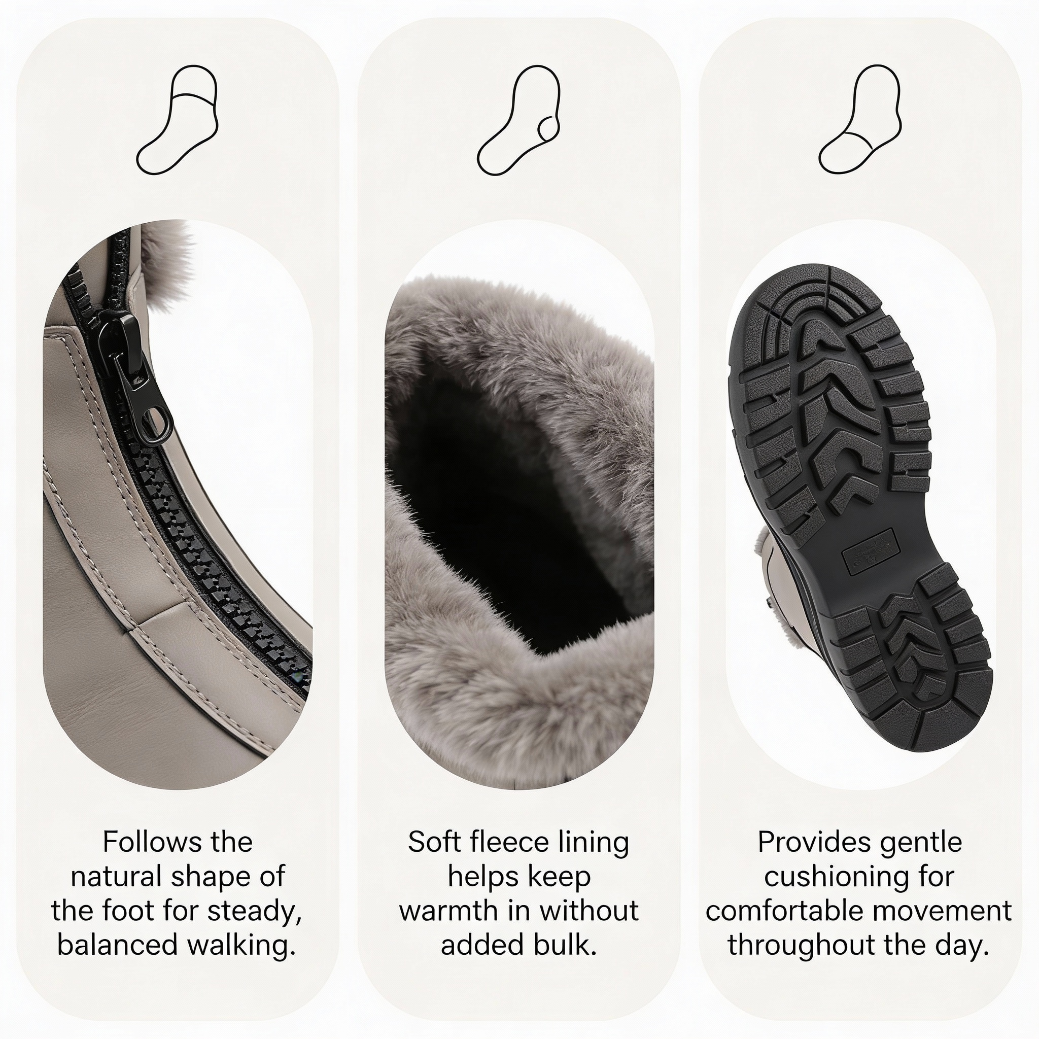 Side-Zip Winter Boots with Warm Lined Interior