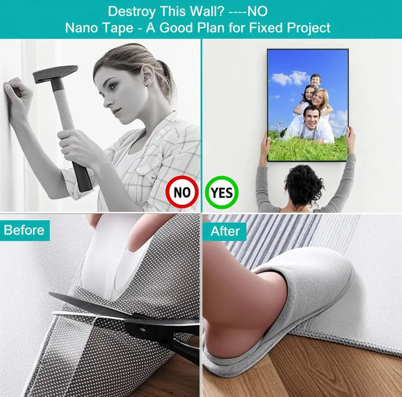Heavy Duty Double-Sided Mounting Tape for Home & Office