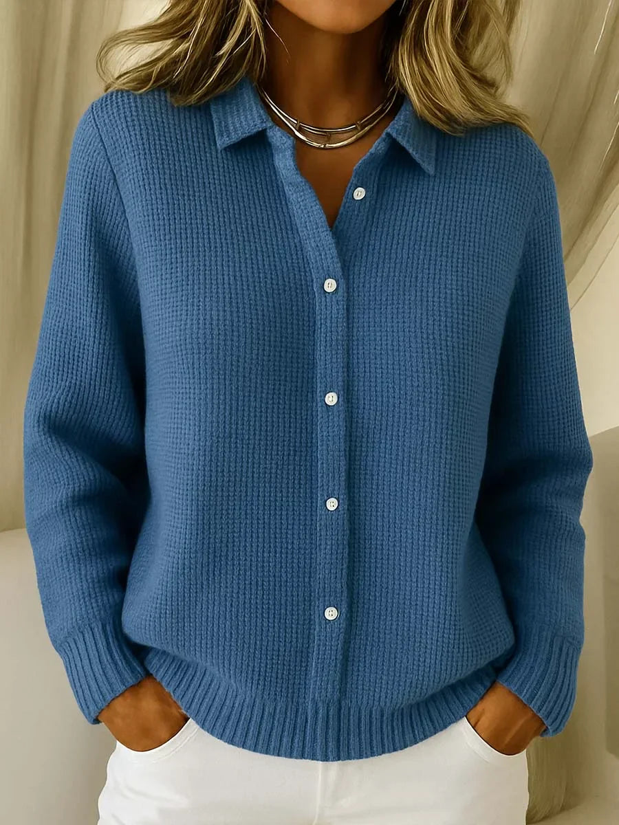 Amelia - Cardigan in maglia testurizzata con bottoni