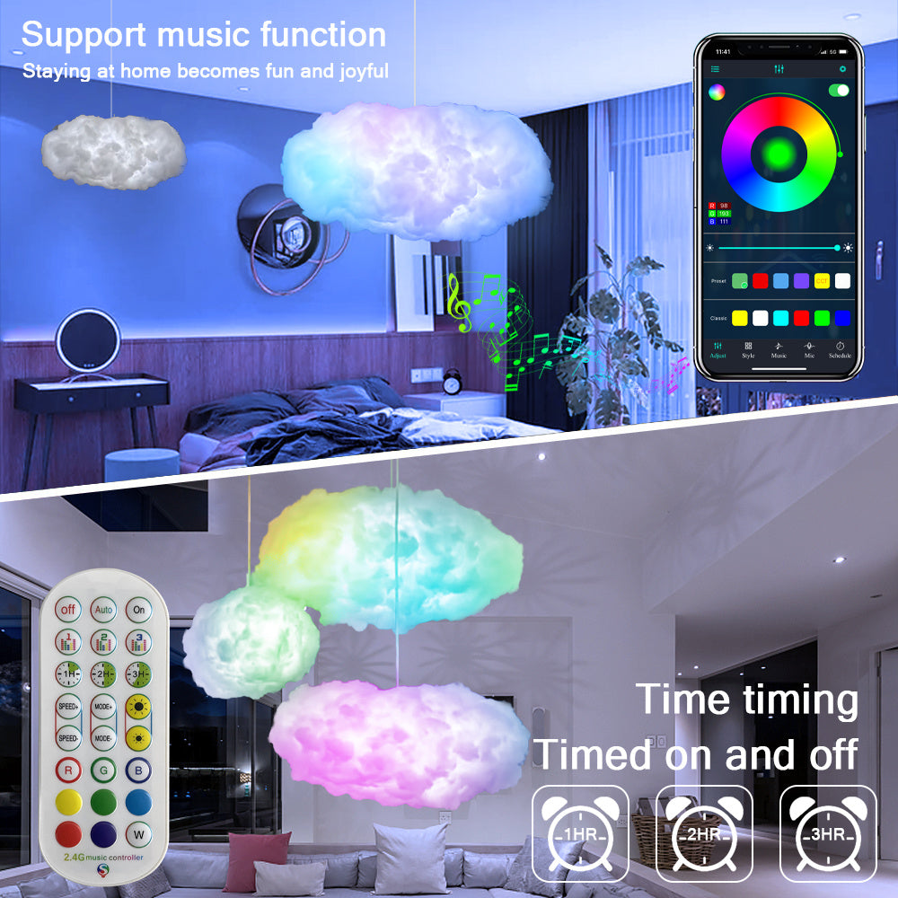RGB Cloud LED Light with App Control and Music Sync