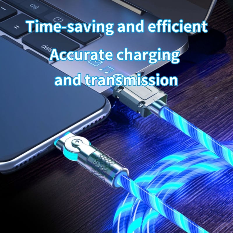 GlowLink – LED otočný nabíjecí kabel pro telefony a tablety