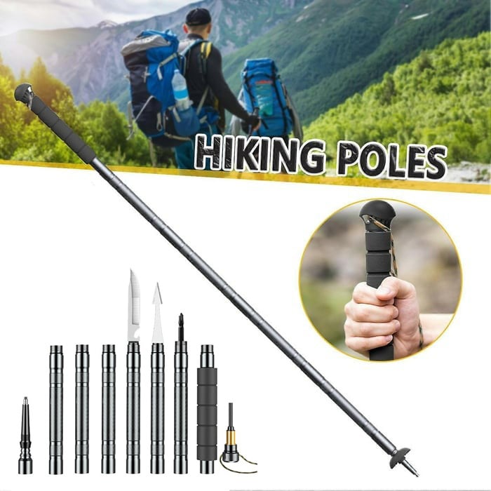 Multi-Function Modular Hiking Stick with Built-In Storage
