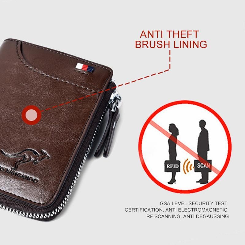 Aegis Wallet – Slim RFID-Blocking Zip-Around Wallet
