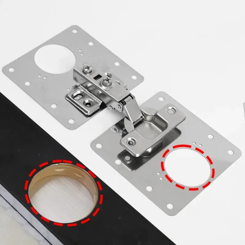 5+5 Free | Stainless Steel Cabinet Hinge Repair Plate Kit
