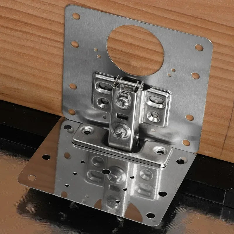 5+5 Free | Stainless Steel Cabinet Hinge Repair Plate Kit