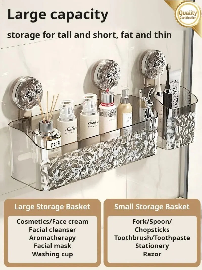 NestGrip - Clear Wall-Mounted Shower Caddy