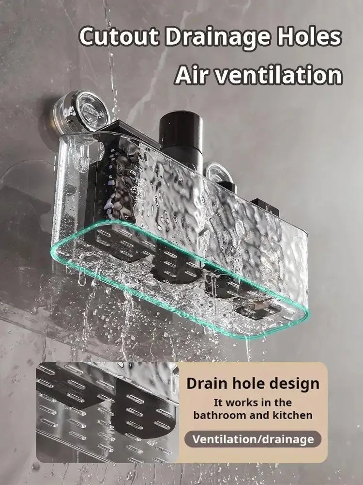 NestGrip - Clear Wall-Mounted Shower Caddy