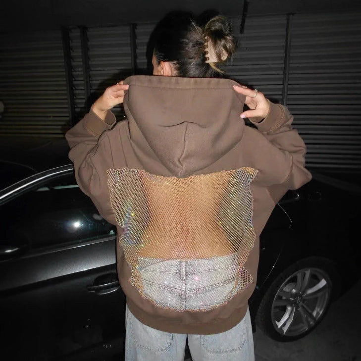 AuraVibe - Oversized Hoodie with Statement Back Detail